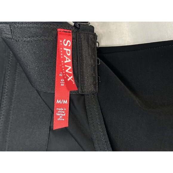 Spanx Bodysuit Womens Medium Black Suit Your Fancy Plunge Bra Low-Back Shapewear - Picture 7 of 14